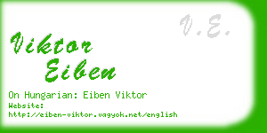 viktor eiben business card